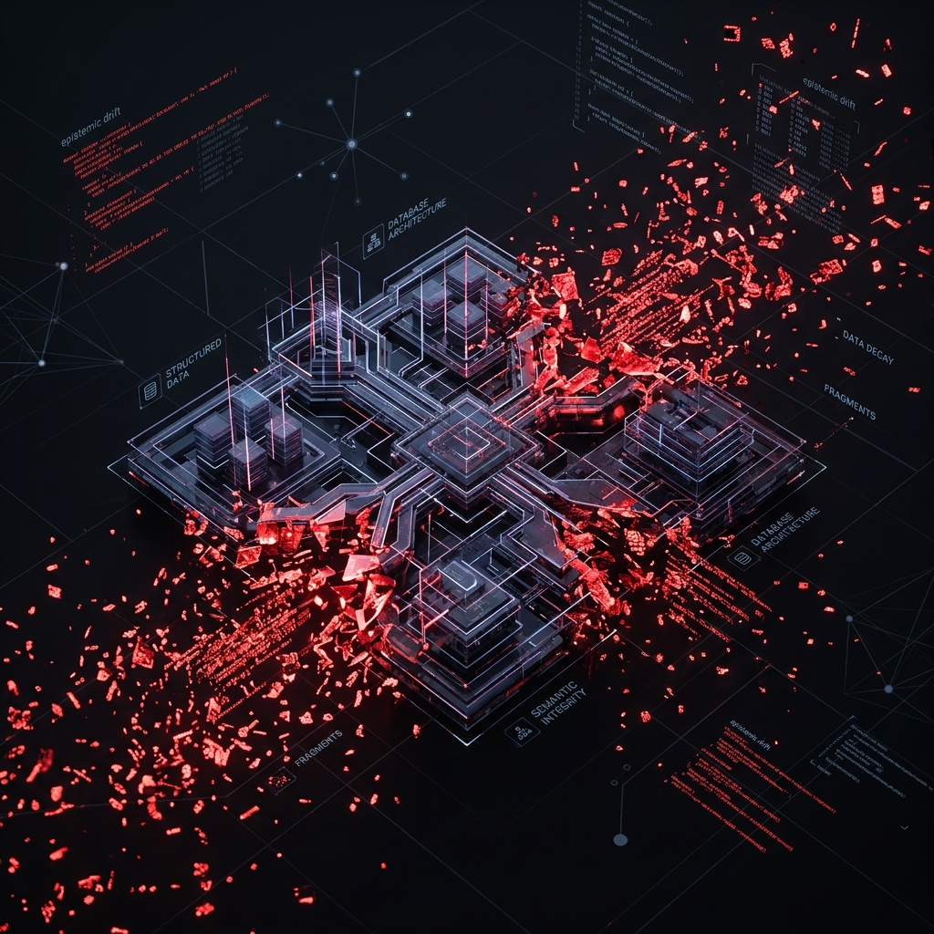 Technical visualization of fragmented data silos across an enterprise ecosystem.